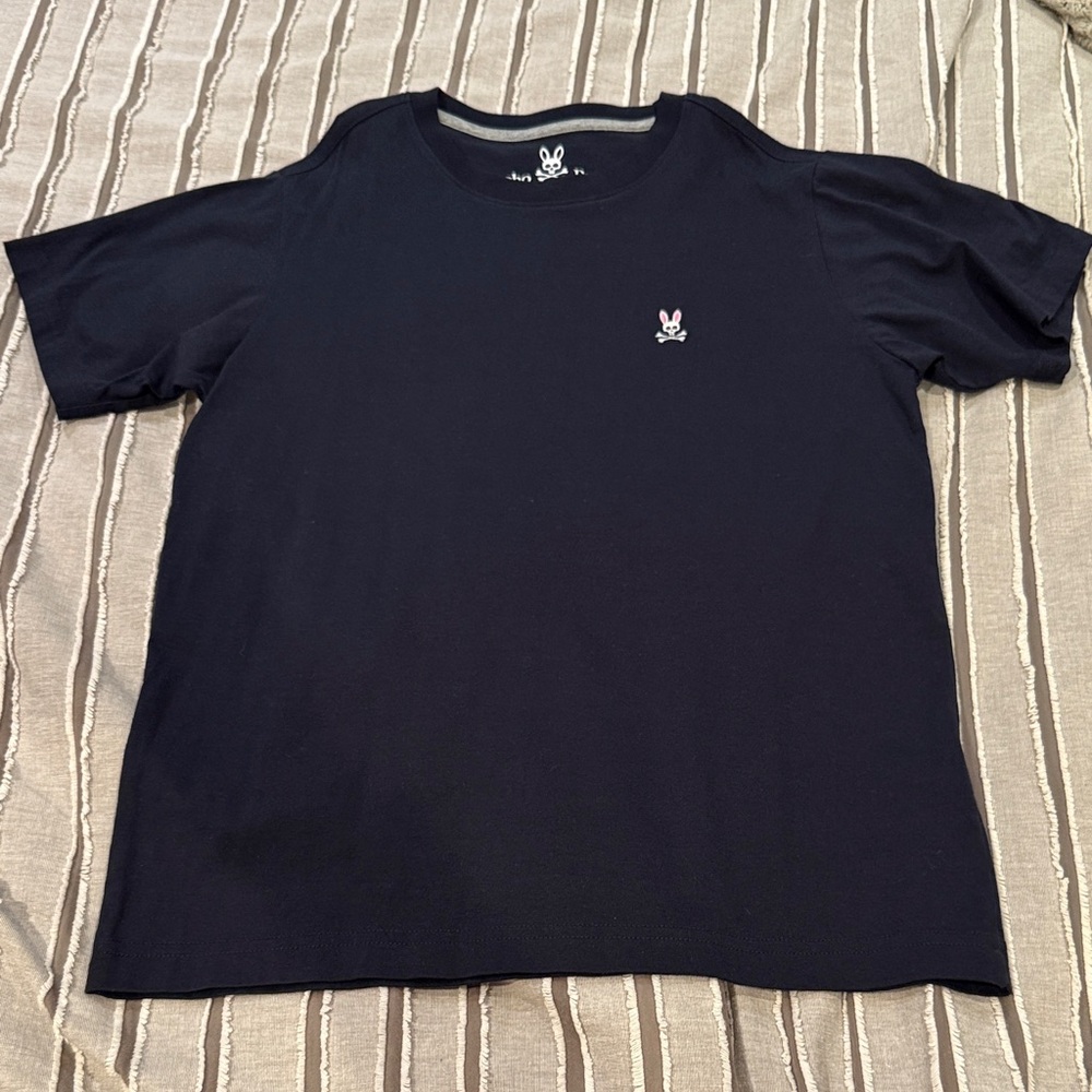Boys SZ L PSYCHO BUNNY Black T-Shirt